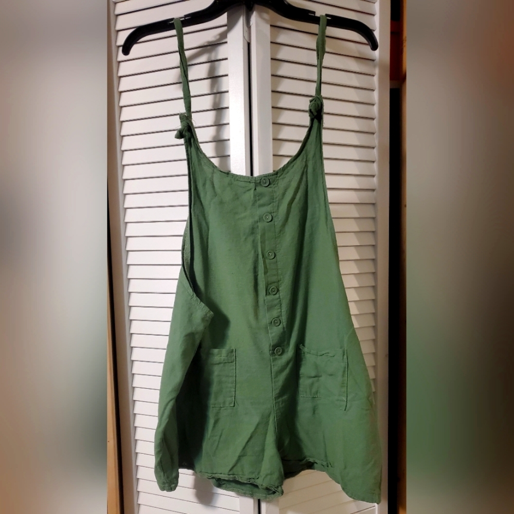 Green Cotton Overalls